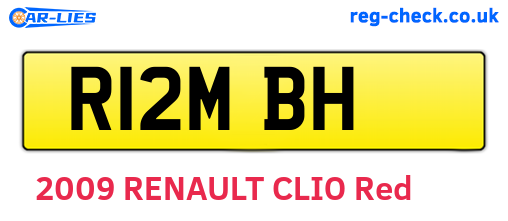 R12MBH are the vehicle registration plates.