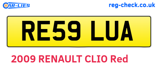 RE59LUA are the vehicle registration plates.