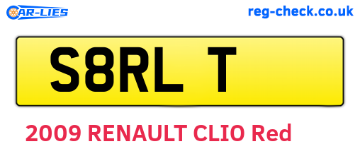S8RLT are the vehicle registration plates.