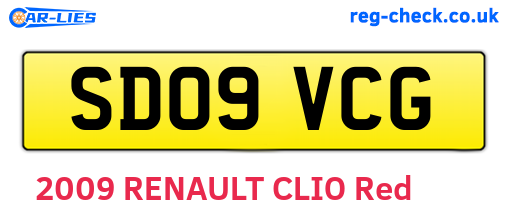 SD09VCG are the vehicle registration plates.