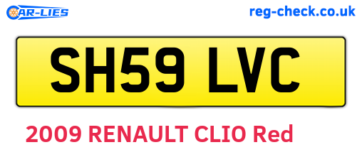 SH59LVC are the vehicle registration plates.