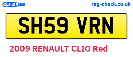SH59VRN are the vehicle registration plates.