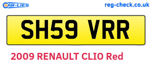 SH59VRR are the vehicle registration plates.