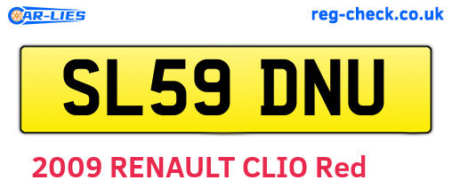 SL59DNU are the vehicle registration plates.