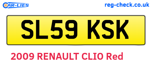 SL59KSK are the vehicle registration plates.