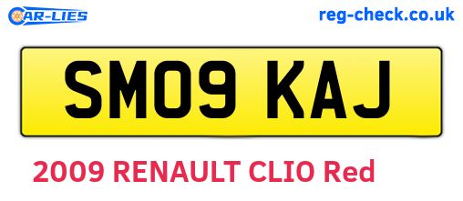 SM09KAJ are the vehicle registration plates.