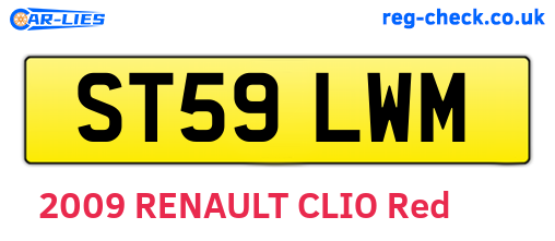ST59LWM are the vehicle registration plates.