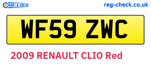 WF59ZWC are the vehicle registration plates.