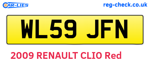 WL59JFN are the vehicle registration plates.