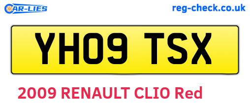 YH09TSX are the vehicle registration plates.