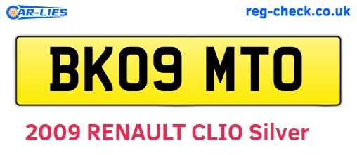 BK09MTO are the vehicle registration plates.