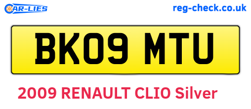 BK09MTU are the vehicle registration plates.