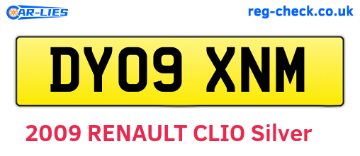 DY09XNM are the vehicle registration plates.