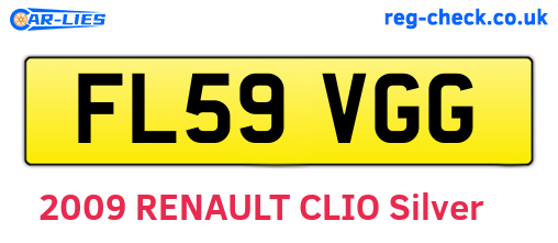 FL59VGG are the vehicle registration plates.