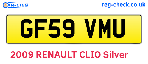 GF59VMU are the vehicle registration plates.