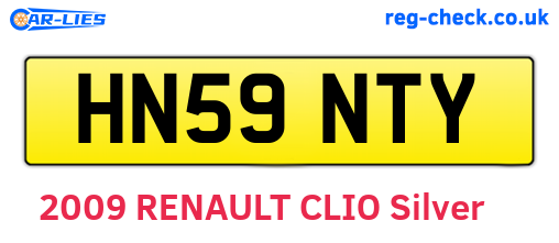 HN59NTY are the vehicle registration plates.