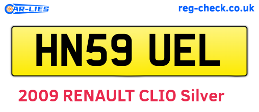 HN59UEL are the vehicle registration plates.