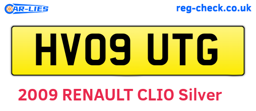 HV09UTG are the vehicle registration plates.