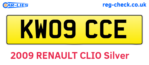 KW09CCE are the vehicle registration plates.