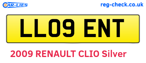 LL09ENT are the vehicle registration plates.