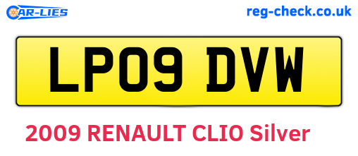 LP09DVW are the vehicle registration plates.