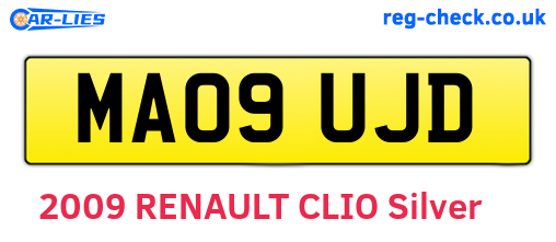 MA09UJD are the vehicle registration plates.