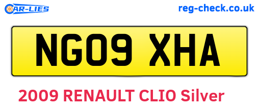 NG09XHA are the vehicle registration plates.