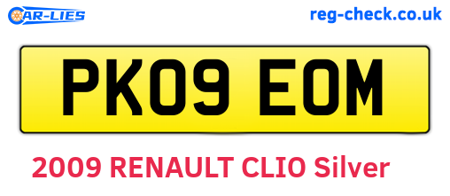 PK09EOM are the vehicle registration plates.