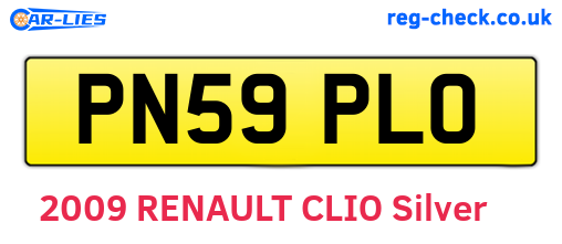 PN59PLO are the vehicle registration plates.