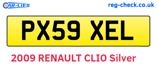 PX59XEL are the vehicle registration plates.