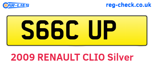 S66CUP are the vehicle registration plates.