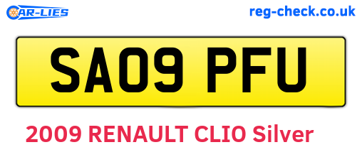 SA09PFU are the vehicle registration plates.