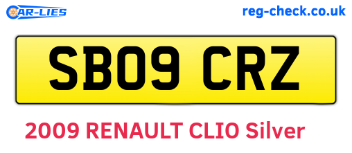 SB09CRZ are the vehicle registration plates.