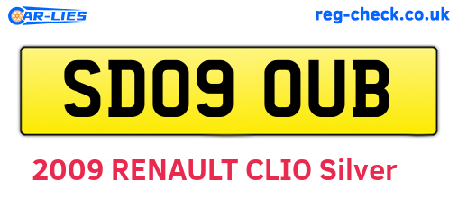 SD09OUB are the vehicle registration plates.
