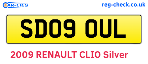 SD09OUL are the vehicle registration plates.