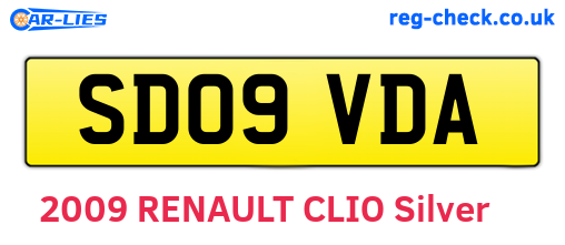 SD09VDA are the vehicle registration plates.