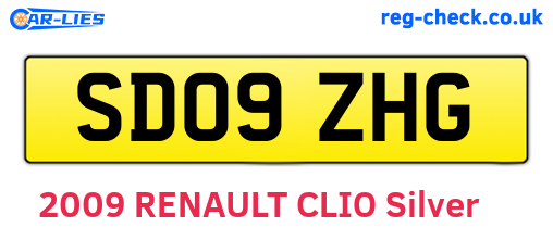 SD09ZHG are the vehicle registration plates.