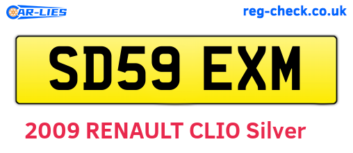 SD59EXM are the vehicle registration plates.