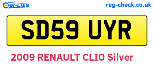 SD59UYR are the vehicle registration plates.