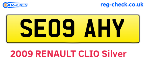 SE09AHY are the vehicle registration plates.