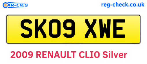 SK09XWE are the vehicle registration plates.