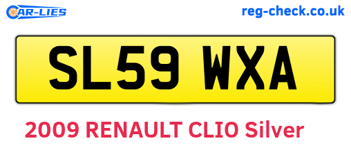 SL59WXA are the vehicle registration plates.