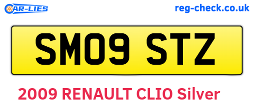 SM09STZ are the vehicle registration plates.