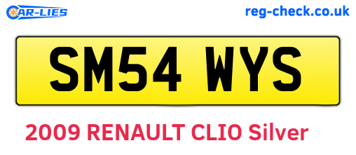 SM54WYS are the vehicle registration plates.