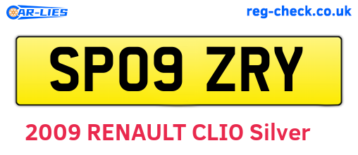 SP09ZRY are the vehicle registration plates.