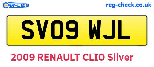 SV09WJL are the vehicle registration plates.