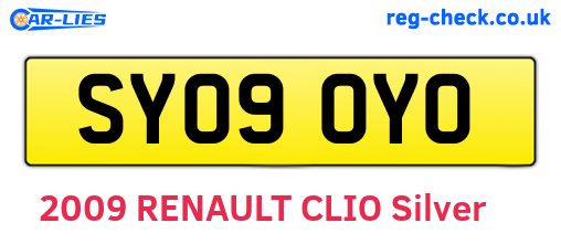 SY09OYO are the vehicle registration plates.