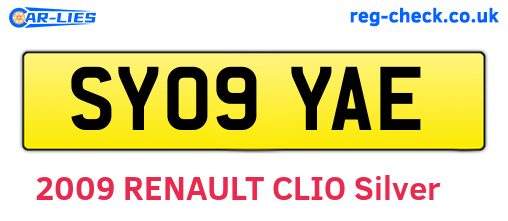 SY09YAE are the vehicle registration plates.