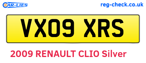 VX09XRS are the vehicle registration plates.