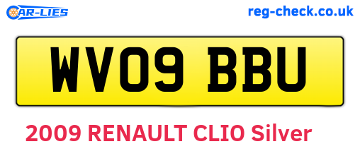 WV09BBU are the vehicle registration plates.